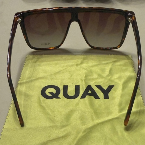 Quay Australia Tortoiseshell Brown Shield Sunglasses main image 6